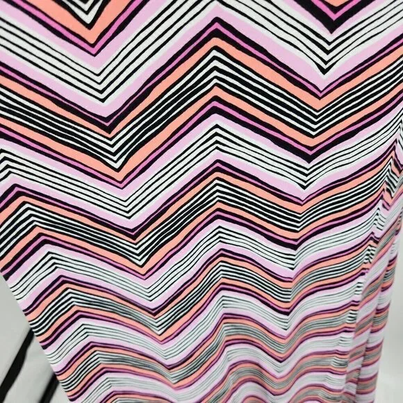 Trina Turk Milian 2 Chevron Maxi Dress Purple Women's XS Preppy Beach Summer - Picture 7 of 14